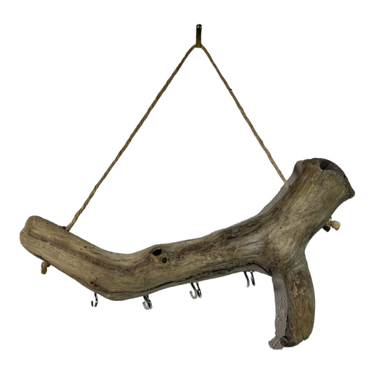 Driftwood Branch Necklace Holder, Unique Shape with Matte Finish