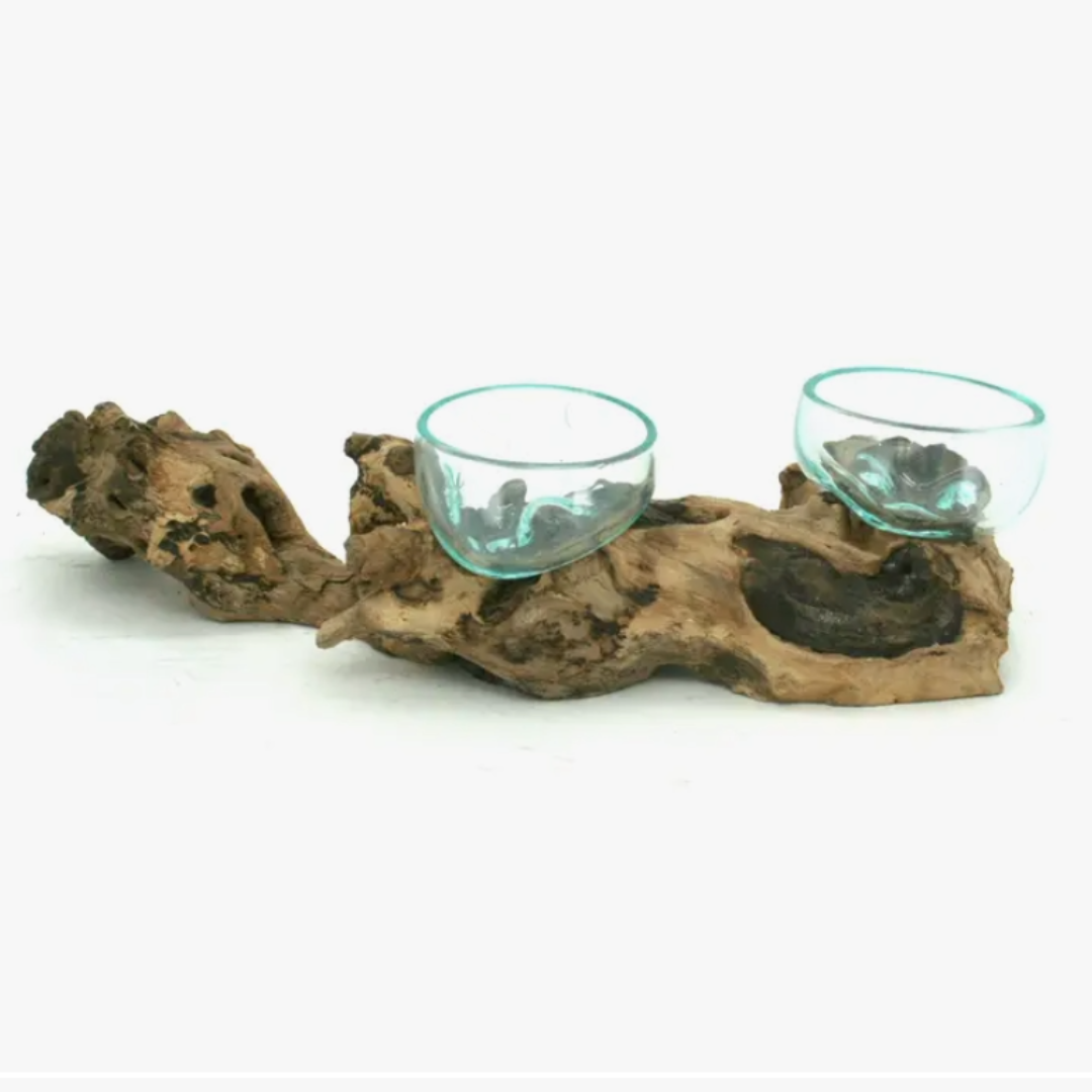 Decorative Driftwood Two Mini Glasses
