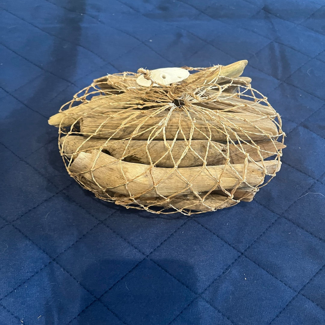Alaskan Decorative Driftwood with Sinamay Net Bag